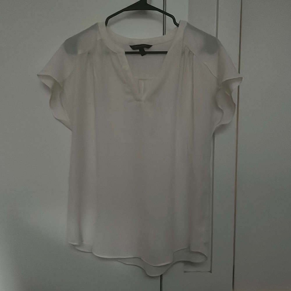 Banana republic white short sleeve blouse